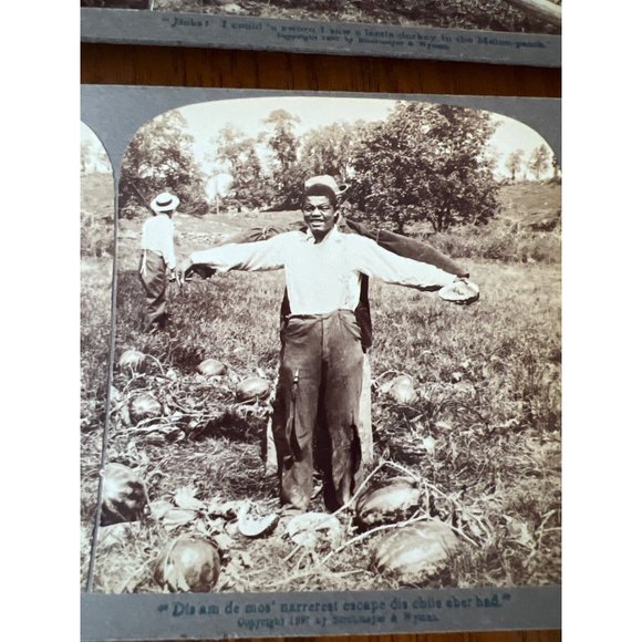 Stereocard 1897 Black Americana Farmer Humor Stereoview Card - Picture 3 of 5